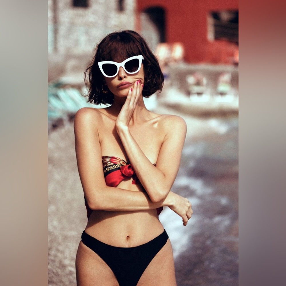 New Pared Puss and Boots Cat-Eye Sunglasses White